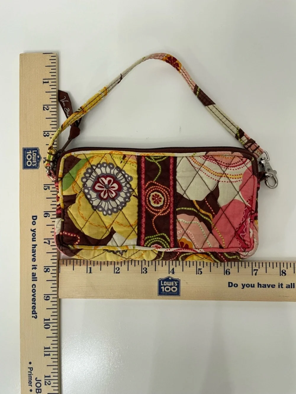 Vera Bradley Buttercup Quilted Floral Clutch Wallet Pink Yellow Preppy Boho
